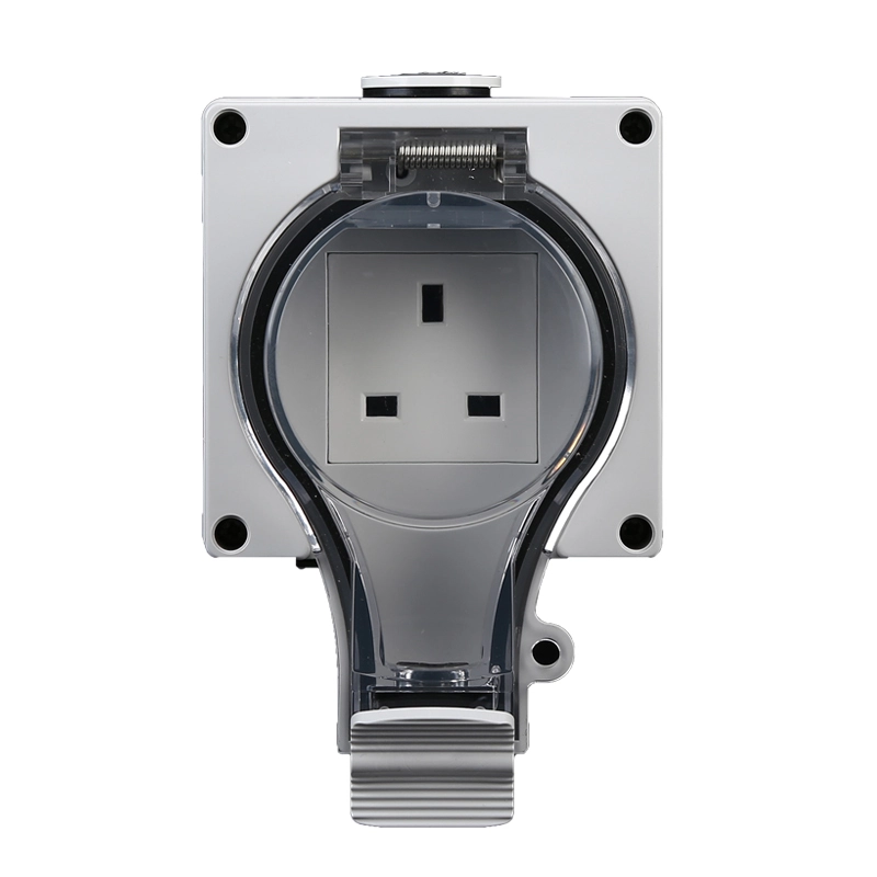 IP66 New Series British Waterproof Outdoor Socket with Switch