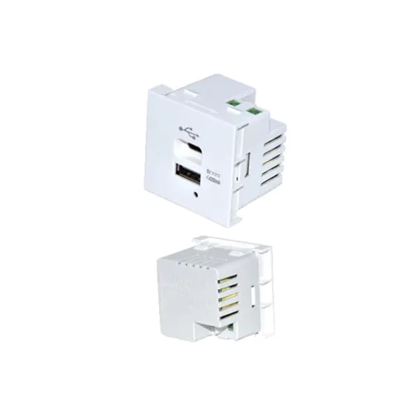 Three terminal connection TypeA+C Usb Charger Socket Module