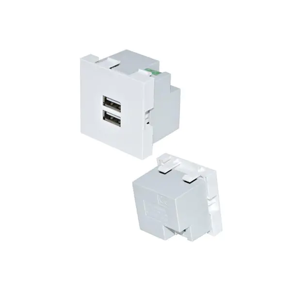 TypeA+A Usb Charger Socket Module 2.1A with smooth panel