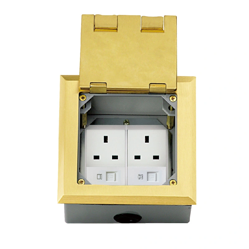 Upward Clamshell Multi-Function Floor Socket 6 Module Capacity